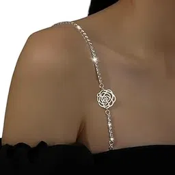 munaafi 1 Pair Adjustable Crystal Beaded Bra Straps for Women – Fancy Lingerie Accessories, Perfect for Strapless Dresses-picture-39