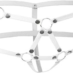 ™ Men's Rivet Jockstrap Underwear T-Back G-String Briefs Thong Lingerie White | Underwear | Mens Clothing-picture-26