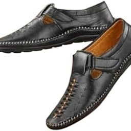Loafer Sandals for Men | Ethnic | Lightweight Loafers for Men | Men Shoe-Style Sandals | Ideal for Parties, Casual Wear, Wedding | Synthetic Leather-image-33