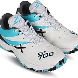 Vector X CKT-700 Cricket Shoes for Men (White-Black-Seagreen)-13