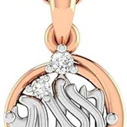 18KT Rose Gold and American Diamond Pendant for Women-image-37