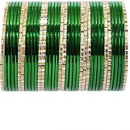Non-Precious Metal Base Metal With Cutting and Plane Bangles Set For Women and Girls-image-44