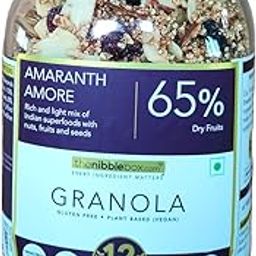 thenibblebox Amaranth Amore Granola, 400g Jar [65% dry fruits, gluten free, vegan friendly, no refined sugar]-image-8