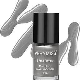 VERYMISS Premium Steel Silver Nail Polish 6ml | Smooth Application | Quick Drying | Paraben Free | Ultra Long Lasting Nail Paints-image-92