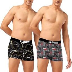 Pack of 2 Printed Trunk for Men | Cotton Blend | Soft & Stretchable | Stylish Men's Underwear | Comfortable Fit | Assorted Prints | Innerwear for Men |Red-Grey-Black-image-91