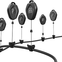 AMVR [Pro Version] VR Cable Management, 6 Packs Retractable Ceiling Pulley System for Oculus Quest/Quest 2/Rift/Rift S/Valve Index/HTC Vive/Vive Pro/HP Reverb G2/PSVR Link Cable (Black)-16