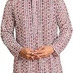 Embroidered & Printed Kurta Only for Men (,)-image-30