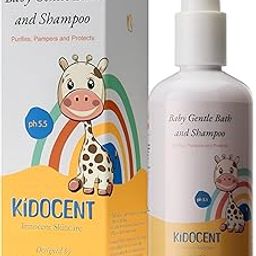 KIDOCENT Baby Gentle Bath & Shampoo - Tear-Free, Probiotic Formula with Avocado Oil & Calendula, Sulfate-Free, Dermatologist Approved, pH 5.5 for Delicate Baby Skin-image-15