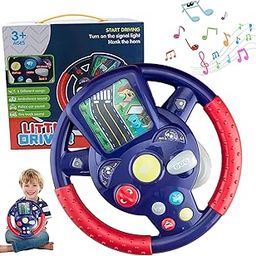 Kidology Musical Steering Wheel Toy for Kids - Pretend Driving with Lights, Music, & Car Key - Multifunctional Backseat Toy with Suction Cup - Interactive Sensory Educational Gift for Toddlers-picture-31