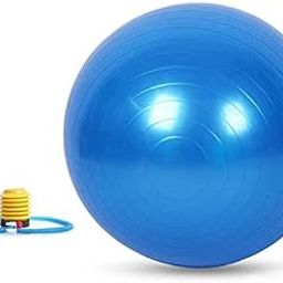 URM Exercise Ball Yoga Ball Rubber Anti-Burst Gym Ball, Round Shape, 65 cm, Blue (Pack of 1)-image-107