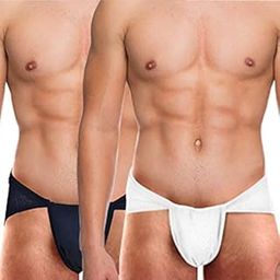 Men Cotton Gym Langot for Gym, Khusti and Physical Activities_Blue/White_Pack of 2-21
