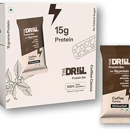 The Drill Protein Bar – Coffee Cocoa | 15g Protein | Pack of 10 | 100% Natural, No Preservatives, No Added Sugar | High Protein Energy Bar for Gym, Office & Travel-image-89