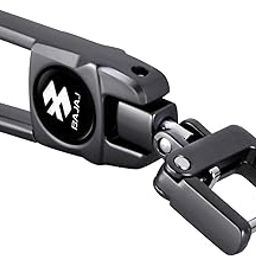 IZ Heavy Duty Metal Bike keychain Suitable For BAJ-AJ Bikes, 360 Degree Rotating Spring Lock Key Accessories With Logo (Gun Metal Black)-image-92