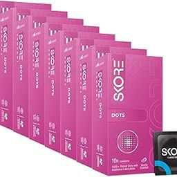 Skore Condoms - 10 Count (Pack of 8, Dots)-41
