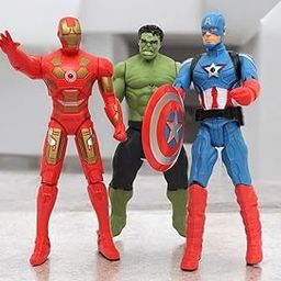 Kiddie castle Superhero Jumbo Size Realistic Action Figures Twist and Move Toy Set for Kids | 3 Super Hero Toys Best Gift for Birthday for Boys Kids (Multicolour)-5