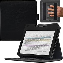 GOVTVA Double Stand Case for 7'' Kobo Libra Colour/Libra 2/Libra H2O Cover with Auto Sleep&Wake/Double Hand Strap/Magnetic Closure fits Kobo Libra e-Reader (Gentleman Black)-picture-16