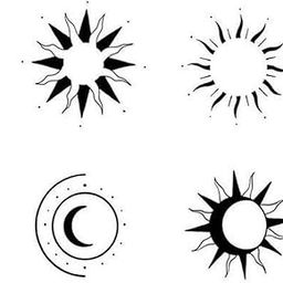 Simply Inked Minimal Sun Semi Permanent Tattoo, Designer Semi-Permanent Tattoo for Girls Boys Men Women waterproof Sticker Size: 2 x2 inch | Black | 2g-image-53