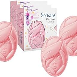Softsens Kids Princess Soap| Grade 1 Soap| Infused Shea Butter & Milk Cream |Dermatologist Tested| Shape Soap (Pack of 3,75g each)-18