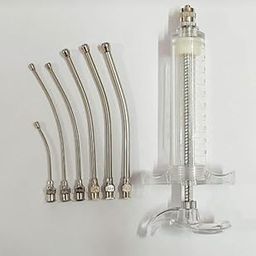 Birds Crop Feeding Steel Reusable Needle Curve Oval tip 6pcs with 20ml Imported Plastic Reusable Syringe *Birds' Park*-image-10