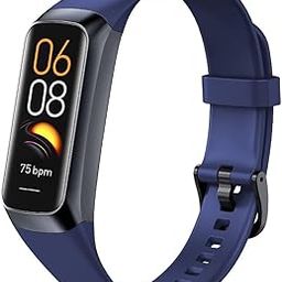 Cubonic C60 Activity Tracker, Health Tracker with Heart Rate Monitor, Sleep Tracker (Black Strap, Size : Medium) (Blue)-picture-26