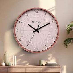 Titan Classic Quartz Analog Pink Dial Wall Clock-21