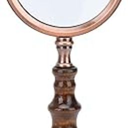 Tyenaza 10X Magnifying Glass, Vintage Handheld Detachable Wooden Handle Magnifier for Reading Inspection-image-59