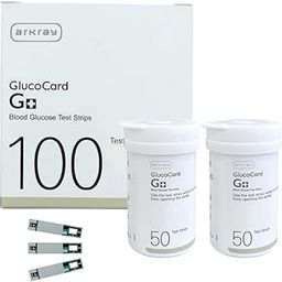 Arkray Glucocard G+ 100 Bottlepack Blood Glucose Test Strips For Glucocard G+ Glucometer-27