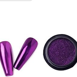 SHILLS PROFESSIONAL Nail Art Chrome Mirror Glitter Pigment Powder (021) Purple-image-50