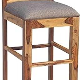 RAJ HANDICRAFT Solid Wood Bar Chair | Wooden Tall Bar Stool for Patio Garden and Out Door | Wooden Long Bar Counter Chair with Leg Foot Suport-image-61