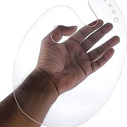 KABEER ART 12 x7 inch Size Clear Transparent Acrylic Kidney Shaped Drawing Palette-image-10