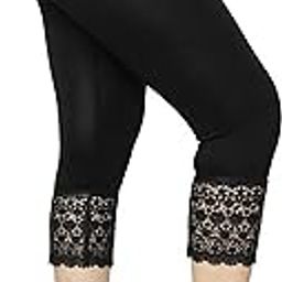 4 Way Lycar Lace Capri for Women and Girls with Elastic Waistband-image-68