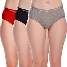 Mid Waist Design Solid Cotton Hipster Panty for Girls Women Innerwear Underwear Briefs, M-34 Size Multicolour-picture-15