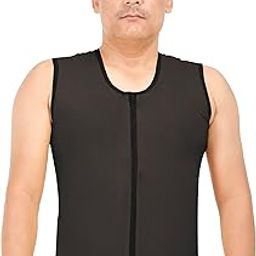 Moderate Compression Full Vest || Front Zip and Hook Closer || Gynecomastia Compression Vest || Tomboy Chest Binder || Chest and Abdomen Support for Men || Chest Shapewear-image-4