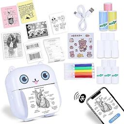 Karya Siddhi Traders X15 Mini Printer Colour Print, Mini Photo Printer | Portable Ink-Free Label Printers for Android & iOS | Includes 13 Rolls (1-Year Warranty)-0
