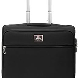 Kasper Luggage Bag, Soft-Sided Trolley Bag, Cabin Luggage, Overnighter Trolley Bags|Durable Polyester Material, Ergonomic 360° Rotatable Wheels, 3 Dial Lock, 43 cms, 48L, Black, 1-picture-45