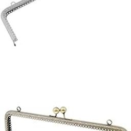 LICHTS®2 Pieces Sew in Coin Bag Purse Metal Frame Handbag Clasp Fastening 25.5cm|Clothing, Shoes & Accessories | Womens Handbags & Bags | Handbag Accessories|2 Pieces Purse Frame (Silver, Bronze)-image-68