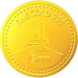 4gm Euphoria Jewellery by A Himanshu pure 24KT gold coin in 995 finese-image-41