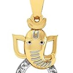 925 Sterling Silver Gold Plated Gajrup Pendant for Men & Women With Cable Chain | Pure Silver Religious Locket for Good Health & Wealth-6