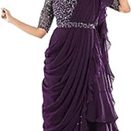 Women's And Girls Georgette Silk Fabric With Embroidery Coding Work Lehenga Saree With Full-stitch Blouse-13