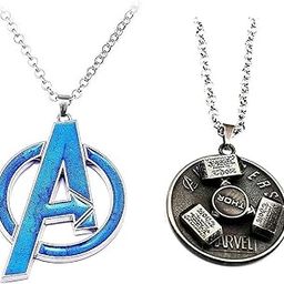 Blue Logo A Shaped Symbol of Heroism Pendant and Superhero Character Accessory Metal Locket for Boys and Girls - Pack of 2 Pieces (C-2453)-image-90
