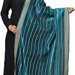 Women's Chanderi Silk 2.25 Meter Dupatta with Zari Stripes & Border |Designer Heavy chunni garbawith Tassels| Stylish Ethnic and Casual Wear-image-23