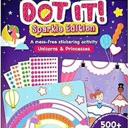 Skillmatics Dot It Sticker Art Activity - Unicorns & Princesses, 500+ Sparkly Stickers, Mess-Free Fun for Kids, DIY Craft Kits, Travel Toys, Scrapbooking, Gifts for Ages 3, 4, 5, 6, 7-picture-25