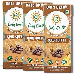 Only Earth Oats Shake | Cold Coffee | Vegan | Plant-based | Lactose-free | No Added Preservatives, Colors | Low Fat | Cholesterol-free | Guilt-free | With Calcium, Vitamin D, B1, B2 & B12 (3 Packs)-93
