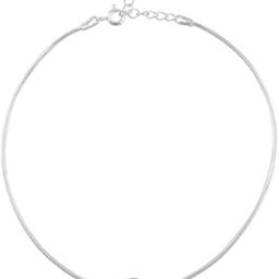 Pure 925 Silver Evil Eye Ball Anklet Payal for Women (1PC) (10 inch + extention) With Cerificate of Authenticity-54