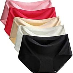 LOURYN KOULYN No Show High Waist Briefs Underwear for Women Seamless Panties (Pack of 3) (Multicolour)-picture-38