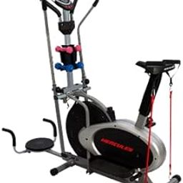 Hercules Fitness Elliptical Cross trainer Air bike for home Use Cardio with installation support 4 in one machine-27