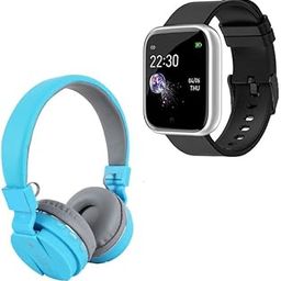 TechKing (SPECIAL with 12 YEARS WARRANTY Comfortable On-Ear Bluetooth Wireless Headphone, Bluetooth D20 SmartWatch with Heart Rate & Blood Pressure Monitor (chrome Finished)-6