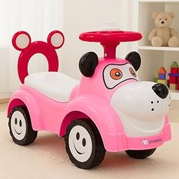 Storio Kuku Ride-On Push Car for Toddlers – Pink Toy Car for Girls, 1–3 Years, Easy Grip Steering-image-55