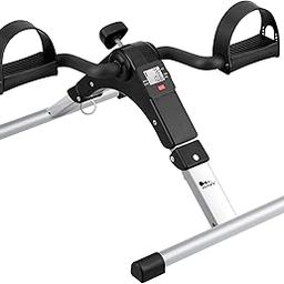 Himaly Folding Mini Pedal Exercise Bike - Portable Home Office Under Desk Stepper - Arm Leg Workout - Adjustable Resistance - LCD Display - Black-30
