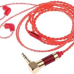 bnf® 3.5mm Gold Plated Connector Replacement Update Cable for Shure Headphone Red 3.3ftCables & Adapters-21